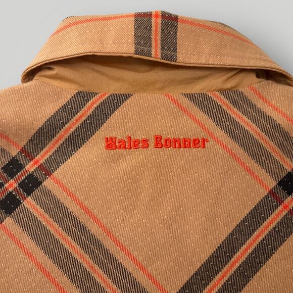 Adidas x Wales Bonner Reversible Harrington Jacket Plaid Beige Men's Medium NWT - Picture 4 of 10